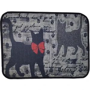 Miapet Elekli Desenli Kedi Tuvalet Önü Paspası 60 x 45 cm Patiler