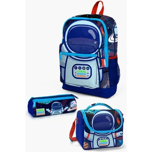 Coral High Kids Saks Mavi Astronot Desenli 3’lü