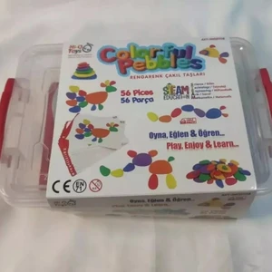 Hi-Q Toys Rengarenk Çakıl Taşları Ile Şekil Tamamlama Aktivitesi