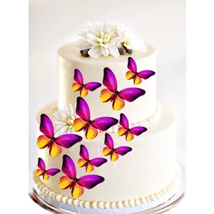 Yenilebilir Kelebekler Pirinç Kağıdından Özel Kesimli Görseldeki Ürün Gönderilecek 10 Adet Gelecek