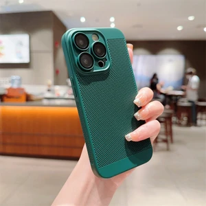 Case 4U Apple iPhone 12 Pro Kılıf Rubber Delikli Hava Alan Mat Silikon Arka Kapak Koyu Yeşil