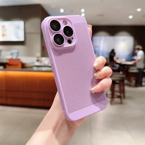 Case 4u Apple iPhone 11 Kılıf Rubber Delikli Hava Alan Mat Silikon Arka Kapak Lila