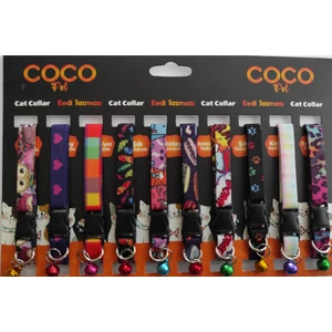 Coco Pet Desenli Kedi Boyun Tasması 10 Adet