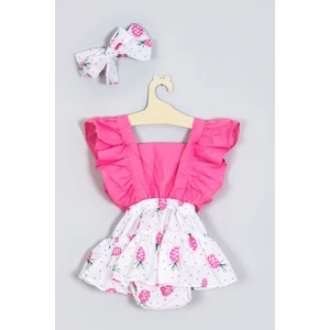 Bandanalı Fırfırlı Ananas Salopet Tulum 003