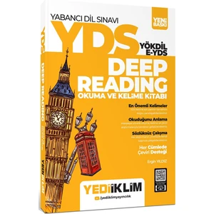 Yediiklim Yayınları YDS YÖKDİL Deep Reading Okuma ve Kelime Kitabı
