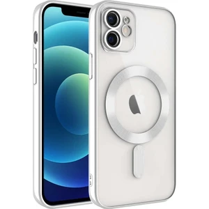 Apple iPhone 11 Kılıf Kamera Lens Korumalı Renkli Magsafe Şeffaf Silikon