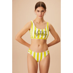 Yanı Pileli Neon Bikini Alt