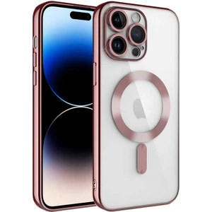 Apple iPhone 11 Pro Max Kılıf Kamera Lens Korumalı Renkli Magsafe Şeffaf Silikon
