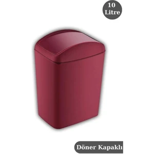 Soft Çöp Kovası Döner Kapaklı 10 Lt Kırmızı - 188-01