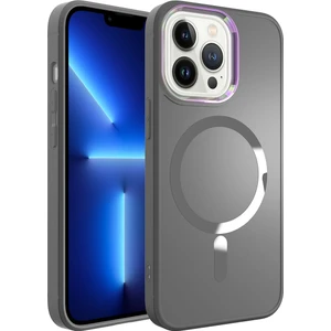 Kny Apple iPhone 14 Pro Max Kılıf Renkli Kamera Çerçeveli Magsafeli Parlak Stil Kapak