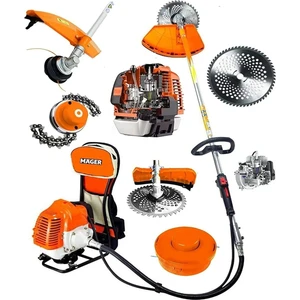 Sarkch Sırt Tipi Benzinli Turbo 52 cc Motorlu Tırpan Çim Biçme Makinası