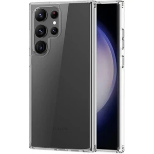 Polham Shockproof Darbe Emici Kamera Korumalı Samsung Galaxy S23 Ulta Uyumlu Silikon Kılıf, Sararmaz Kılıf