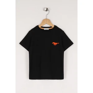 Erkek Siyah Renkli Çocuk Baskılı Tişört