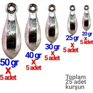 Kurşun Tekne Kıyı Avları Için Çapaksız 2023 Döküm 25 Adet