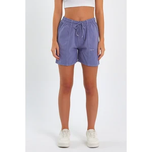 Tarz Cool Kadın Lila Rahat Kesim Keten Şort