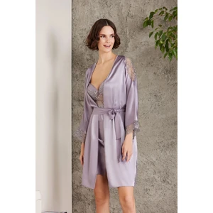 Pierre Cardin 6000 Kadın Dantelli Saten 6'lı Set-Royal