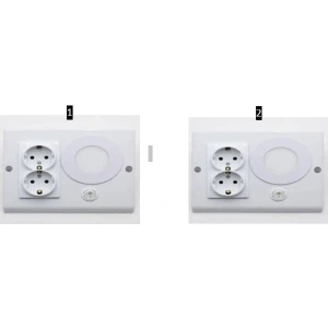 Teknoloji Elektrik Tezgah Altı Priz + LED Aydınlatmalı Armatür 6500K - Beyaz Işık (2 adet)