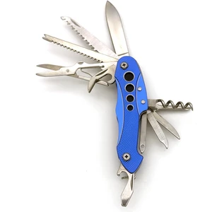 Valkyrie 12 Fonksiyonlu Isviçre Outdoor Kamp Cep Çakısı Mavi