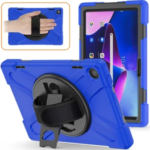 Lenovo Tab M10 10.1 3rd Gen Için Deri Tablet Kılıfı - Mavi (Yurt Dışından)
