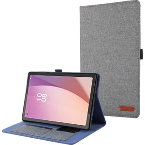 Lenovo Tab M9 Için Deri Tablet Kılıfı - Gri (Yurt Dışından)