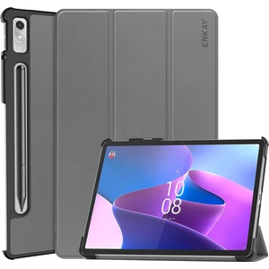 Enkay Lenovo Tab P11 Pro Gen 2 Lenovo Tab P11 Pro Gen2 11.2 Inch 2022 Için Deri Tablet Kılıfı - Gri (Yurt Dışından)