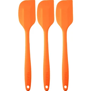 Silikon Spatula Seti Büyük Boy Yanmaz Çizmez Turuncu 3'lü