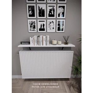 Endless Shopping Duvara Montajsız Beyaz Petek Üstü Uçan Raf Dresuar 100*15 cm