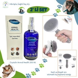 Animal Health 200 ml + Kedi ve Köpek Otomatik Tüy Toplama Tarağı 2 Li Set