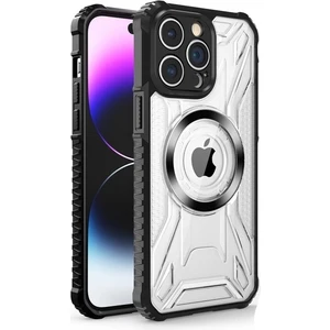 Apple iPhone 14 Pro Max Uyumlu Kılıf Prag Magsafe Özellikli Double Sided Non Slip Pc Tpu Kapak Siyah