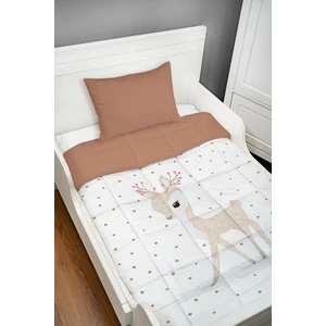 Montessori Yorgan Seti (95X195 Cm) - Iconic Serisi - Çiçek Boynuzlu Bambi