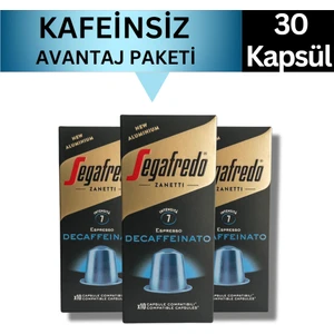 Kafeinsiz Nespresso Uyumlu Kahve Kapsülleri 30 Kapsül