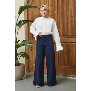 1160-BOL Paça Püsküllü Pantolon Lacivert