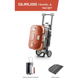 Travel-X Taşınabilir Mangal Tam Set Oksit Kırmızı