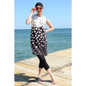 Sıfır Kol Puanlı Yarım Tesettür Mayo 33012