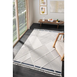 Eliz Home Iskandinav Modern Saçaklı Dokuma Halı Oturma Odası Salon Halısı