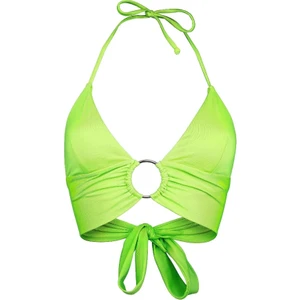 Yeşil Halka Aksesuarlı Ekstra Yumuşak Özel Koleksiyon Tulumlu Şık Bikini Üstü