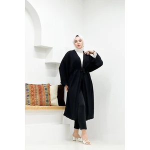 Cng Moda Tesettür Kuşaklı Aerbin Uzun Kimono