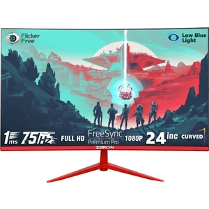 ZM-575 24" 75Hz 1ms Csot Va Full Hd Çerçevesiz Curved Gaming Oyuncu Monitörü