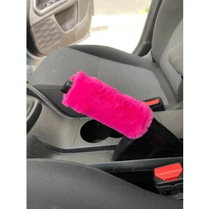 Oto Aksesuarcım Yumuşak Peluş El Freni Süsü Fuşya Pembe