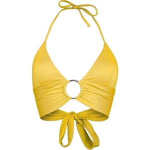 Sarı Halka Aksesuarlı Ekstra Yumuşak Özel Koleksiyon Tulumlu Şık Bikini Üstü