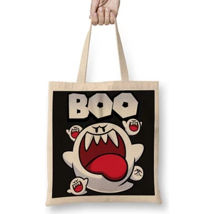 Süper Mario Boo Bez Çanta Uzun Saplı