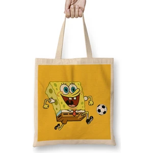 Sünger Bob Sponge Bob 012 Bez Çanta Uzun Saplı
