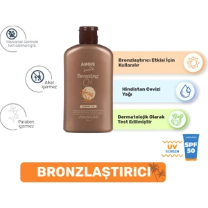Angie Sun Bronzing Oil Bronzlastırıcı Yağ (Vegan) 200 ml