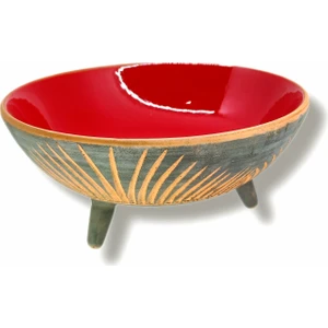 Çömlek Diyarı Dekoratif Ayaklı Kase 30cm