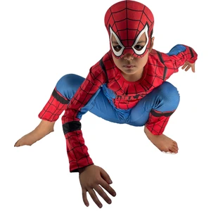 Erkek Çocuk Maskeli Dijital Baskılı Spiderman Örümcek Adam Kostümü