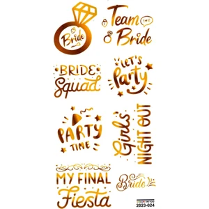 Tattoo Geçici Dövme Vücut Dövmesi 9 x 19 cm (Renki 024) - Party Bride Evleniyorum