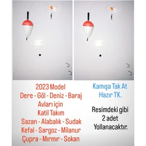 2023 Model Dere - Göl - Deniz - Avları Için Şamandıralı Hazır Takım 2 Adet