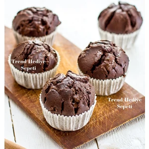 Trend Hediye Sepeti Takribi 200 Adet Orta Boy Beyaz Muffin Kalıbı, Cupcake Kek Kalıbı, Cupcake Kağıdı 50x30 mm