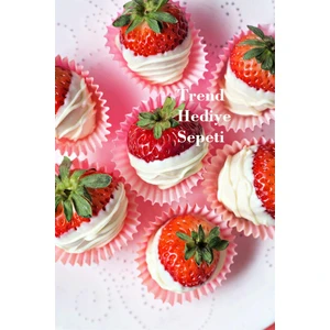 Trend Hediye Sepeti Takribi 200 Adet Küçük Boy Pembe Çikolata Kağıdı , Truff Brownie Muffin Kek Kalıbı 35x20 Mm