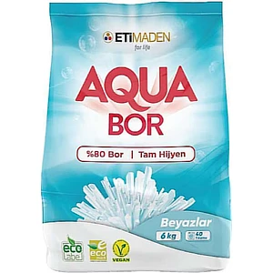 Eti Maden Aqua Bor 6 kg Beyaz Toz Deterjan
